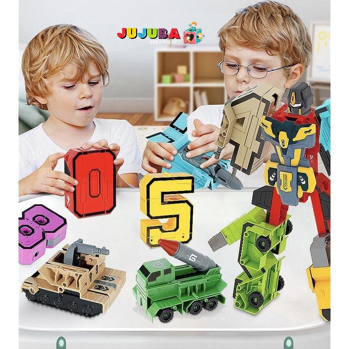Super Transformers: Números, Veículos e o Incrível Robô - Jujuba Brinquedos 